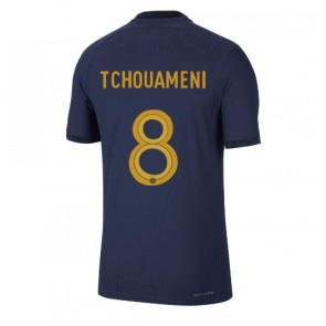 Frankrig Aurelien Tchouameni #8 Hjemmebanetrøje VM 2022 Kort ærmer